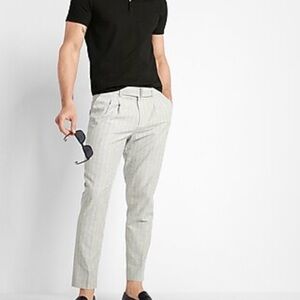 EXPRESS Men's Gray Striped Pants